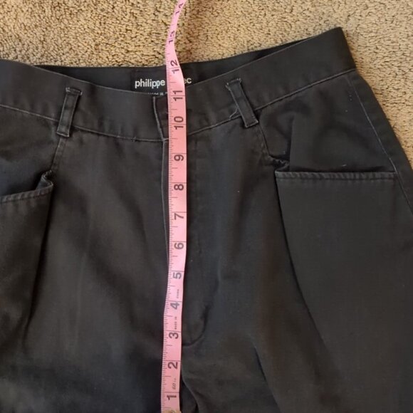 Vintage Philippe Adec Steampunk French Denim Size 38 Missing Button 26" Waist - Picture 4 of 7